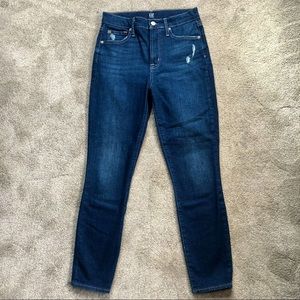 GAP High Rise Distressed True Skinny Jean
